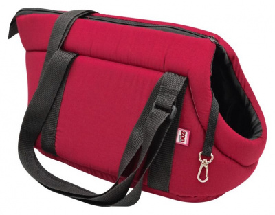 Сумка-переноска (Зооэкспресс) поплин №2 38*22*22 см бордо