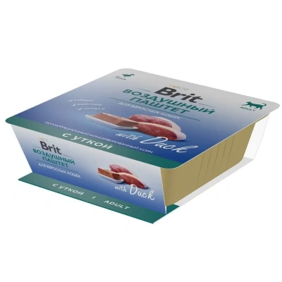 Brit 0,1кг Воздушный паштет утка для взрослых кошек, ламистер (5060955) фото