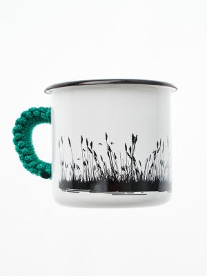Кружка Территория с травой, эмалированная сталь, 400 мл фото
