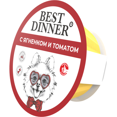 Best Dinner Dog 0,1кг ягненок и томаты паштет для собак (408542) фото