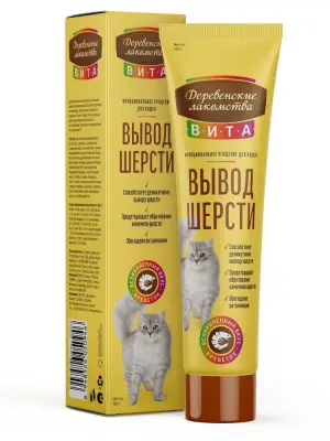 Деревенские лакомства 0,12кг ВИТА паста для вывода шерсти со вкусом креветки для кошек (76050946) Деревенские лакомства 0,12кг ВИТА паста для вывода шерсти со вкусом креветки для кошек (76050946) фото