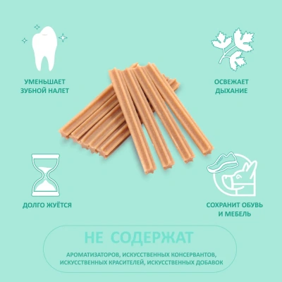 Бифф (Biff) жевательный снек Dent 0,063кг для чистки зубов со вкусом говядины для мелких собак (9 шт) фото