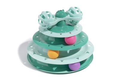 Игрушка WOGY для кошек Трек-Пирамида 23.5х23.5х21см, микс