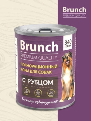 Brunch 0,34кг с рубцом консервы для собак (233840) NEW фото