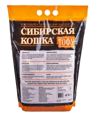 Наполнитель (Сибирская кошка) 6л Тофу персик фото