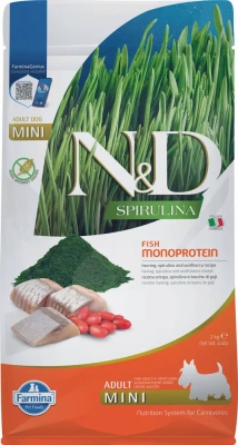 Farmina (Фармина) N&D Dog 2кг сельдь и спирулина для взрослых собак мини пород фото