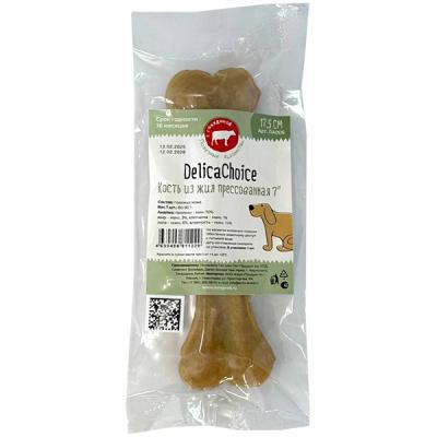 ДеликаЧойс DelicaChoic Кость жевательная 7" ЛА006 из жил 80-90г, 17,5см (1шт) (811229)New фото