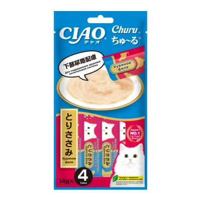 Inaba Ciao Churu 4*0,014кг Куриное филе для поддержки здоровья мочеполовой системы пюре-лакомство для кошек Inaba Ciao Churu 4*0,014кг Куриное филе для поддержки здоровья мочеполовой системы пюре-лакомство для кошек фото