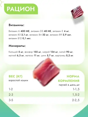 Best Dinner Cat Holistic Sterilised 0,07кг филе в желе с курицей, тунцом и водорослями для стерилизованных кошек (408955) фото