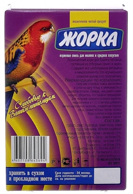 Жорка 0,5кг корм для мелких и средних попугаев Фрукты (новая упаковка) фото