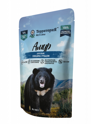 ТерриториЯ Амур 0,4кг Говядина с рубцом влажный корм для собак фото ТерриториЯ Амур 0,4кг Говядина с рубцом влажный корм для собак фото