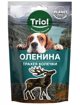 Triol 0,03кг Planet Food Трахея оленя в колечках лакомство для собак