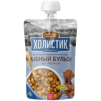 Деревенские лакомства Холистик Премьер 0,16кг Рыбный бульон из лосося для собак (79842231) фото