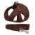 Комплект (Triol) HL03XS шлейка мягкая (грудь 30см) + поводок 1,5*120см, коричневая фото