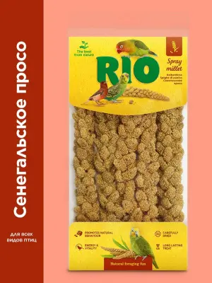 Rio 0,1кг Сенегальское просо в колосьях лакомство для всех видов птиц