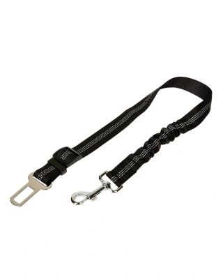 Ремень безопасности (Stefan) автомобильный, универсальный с амортизацией для животных, черный 53-74x2,5см фото