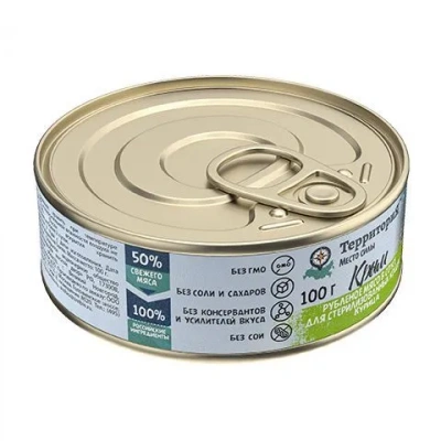 ТерриториЯ Крым 0,1кг курица рубленое мясо в соусе для стерилизованных кошек (561800) фото