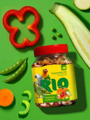 Rio 0,15кг лакомство Овощная смесь для средних и крупных попугаев фото