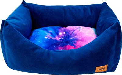 Лежанка (Зооэкспресс) 732321 пухлик "Космос" мебельная ткань №2 49*36*22 см синий