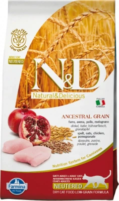 Farmina (Фармина) N&D Low Grain Cat 1,5кг низкозерновой курица и гранат сухой для стерилизованных кошек и кастрированных котов (4048) Farmina (Фармина) N&D Low Grain Cat 1,5кг низкозерновой курица и гранат сухой для стерилизованных кошек и кастрированных котов (4048) фото