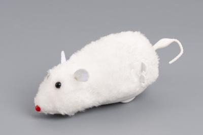 Игрушка WOGY для кошек Мышка 12х6х5см меховая завод, микс