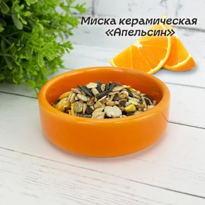 Миска (Triol) керамическая CB01 Апельсин 0.1л фото Миска (Triol) керамическая CB01 Апельсин 0.1л фото