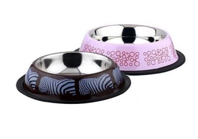 Миска Догман на резинке № 2 цветной дизайн "зебра" и "леопард" 0,71л Миска Догман на резинке № 2 цветной дизайн "зебра" и "леопард" 0,71л