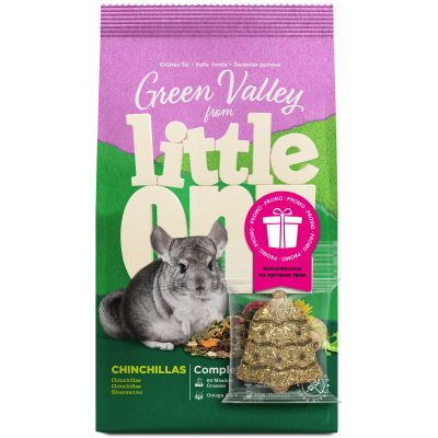 Little One ПРОМО корм Зеленая долина из разнотравья для шиншилл, 0,75кг + Колокольчик, 0,024кг фото