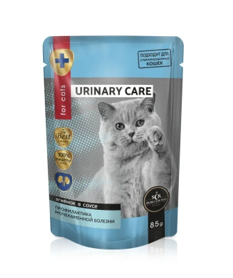 Секрет (Secret For Pets) Urinary care 0,085кг кусочки с ягненком в соусе для профилактики мочекаменной болезни пауч для кошек фото