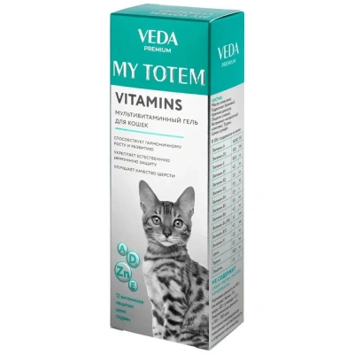VEDA My Totem Vitamins гель мультивитаминный для кошек, 75мл фото