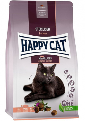 Happy Cat Sterilised 10кг атлантический лосось сухой для стерилизованных кошек (140637)