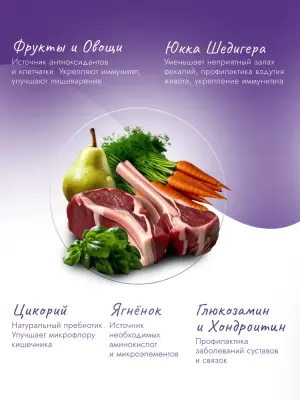 Best Dinner Dog Adult Holistic Sensible Mini 1,5кг ягненок с базиликом сухой для собак мелких пород (402762) фото