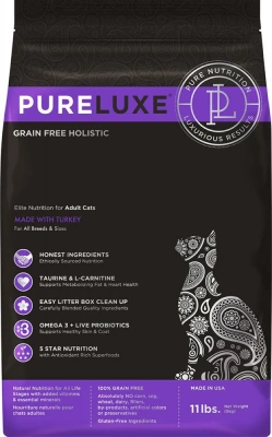 PURELUXE 0,4кг Элитное Питание для кошек взрослых с индейкой (940101) фото PURELUXE 0,4кг Элитное Питание для кошек взрослых с индейкой (940101) фото