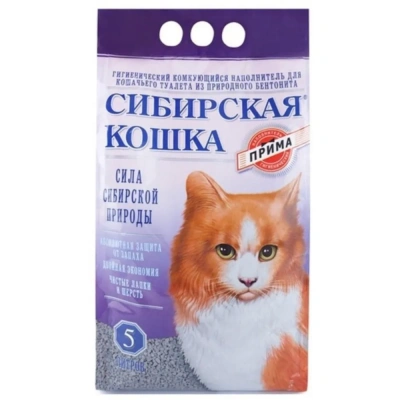 Наполнитель (Сибирская кошка)  5л Прима комкующийся для кошек фото Наполнитель (Сибирская кошка)  5л Прима комкующийся для кошек фото