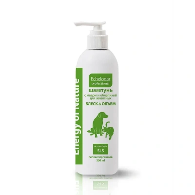 Шампунь (Пчелодар) с медом и облепихой для животных, 350 мл