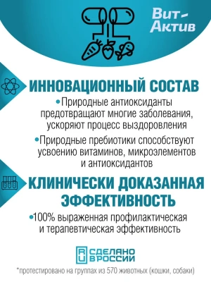 Вит-Актив  активная кормовая добавка К-М 120табл для котят фото Вит-Актив  активная кормовая добавка К-М 120табл для котят фото