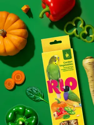 Rio палочки 0,04кг*2шт для волнистых попугайчиков и экзотов с садовыми овощами, 80г фото