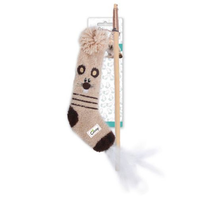 Игрушка (All For Paws) 2970 Sock Дразнилка Носок бежевый с кошачьей мятой для кошек 122*8,5*5,5см (1/48)
