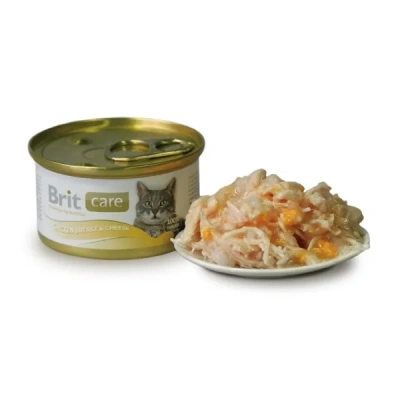 Brit Care 0,080кг куриная грудка и сыр консервы для кошек (100059) фото Brit Care 0,080кг куриная грудка и сыр консервы для кошек (100059) фото