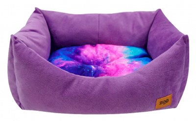 Лежанка (ЗЭ) пухлик Космос мебельная ткань №2 сиреневая, 49*36*22 см