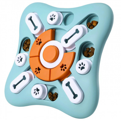 Игрушка (PerseiLine) ГОЛОВОЛОМКА №1 развивающая для собак, 25,5х25,5х3 см, голубой