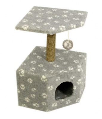 Домик Меридиан когтеточка Пятигранный, джут, (53*42*62) лапки с/б, д/кошек