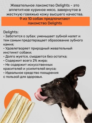 Палочки (8in1) Delights Sticks жевательные курицей для собак (3шт) 75гр (2502) фото Палочки (8in1) Delights Sticks жевательные курицей для собак (3шт) 75гр (2502) фото