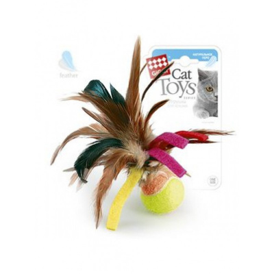 Игрушка GiGwi Мячик с перьями 75068 фото