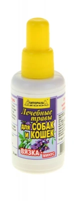 Лечебные травы Вязка-минус настой для собак и для кошек, 50мл