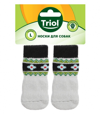 Носки (Triol) для собак Цветы, размер L фото
