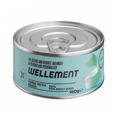 Wellement 0,15кг тунец с уткой паштет для взрослых собак фото Wellement 0,15кг тунец с уткой паштет для взрослых собак фото