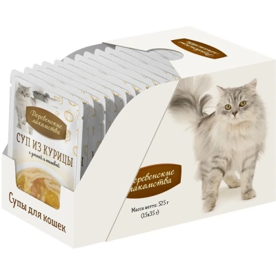 Деревенские Лакомства 0,035кг суп из курицы с уткой и тыквой (74501230) фото