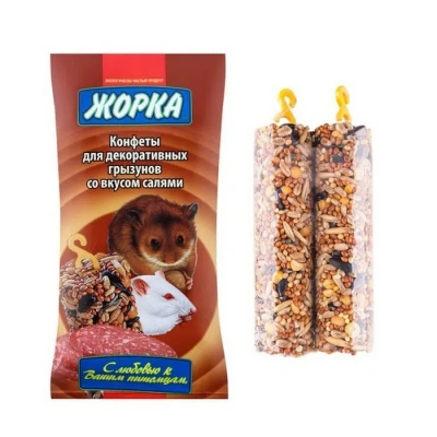 Жорка 0,1кг конфеты салями для грызунов (2шт) Жорка 0,1кг конфеты салями для грызунов (2шт) фото