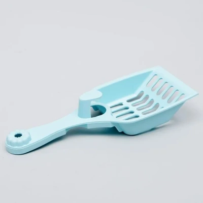 Совок (Zoo Plast) Мур-мяу для кошачьего туалета, голубой (22,5*9,5*4см)  фото